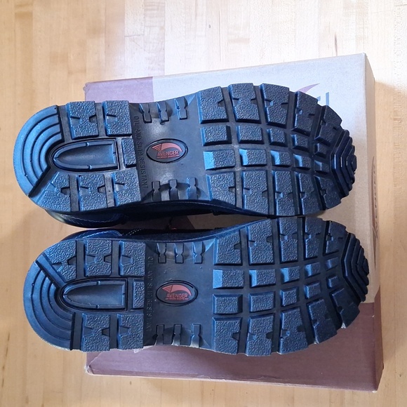 Avenger Work Boots Womens Slip Resistant Waterproof Black & Pink 7.5 WIDE A8124 - Picture 12 of 15